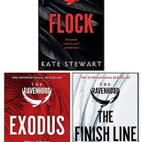 The Ravenhood Series by Kate Stewart 3 Books Collection Set | Flock, Exodus, The Finish Line | Bestselling Fiction, Suspense & Adventure Book Set