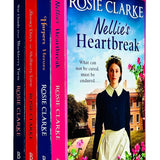 Rosie Clarke Collection 4 Books Set (Nellie's Heartbreak, Harpers Heros, Stormy Days On Mulberry Lane, Wartime Blues for the Harpers Girls )