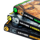 Erin Hunter Survivors Series 3 Books Collection Set (Darkness Falls, A Hidden Enemy, The Empty City)