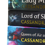 Photo of Dark Artifices Series 3 Book Set Spines by Cassandra Clare on a White Background