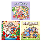Coco Wyo Cozy Colouring Collection 3 Books Set (Cozy Corner, Cozy Cuties, Cozy Christmas)