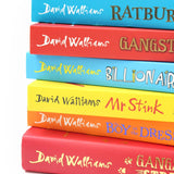 Photo of David Walliams 6 Book Collection Set Spines Including Gangster Granny Strikes Again on a White Background