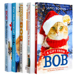 Photo of Bob the Cat Series 5 Books Set by James Bowen on a White Background