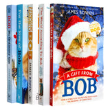Photo of Bob the Cat Series 5 Books Set by James Bowen on a White Background