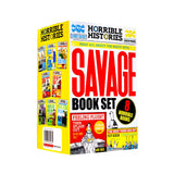 Horrible Histories Savage Collection 8 Books Set by Terry Deary – Fun and Educational Children's History Series with Humor and Adventure