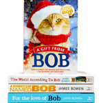 Photo of Bob the Cat Series 5 Books Set by James Bowen on a White Background