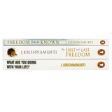 J Krishnamurti Finding Inner Freedom 3 Books Collection Set (Freedom from the Known, The First and Last Freedom, What Are You Doing With Your Life?)