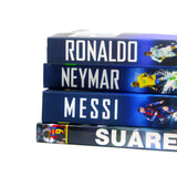Football Icons 4 Book Set Collection (Messi, Ronaldo, Neymar, Suarez) by Luca Caioli
