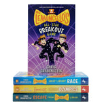 Photo of Mr. Lemoncellos Library Books 1-4 Box Set by Chris Grabenstein on a White Background