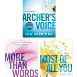 Where Love Meets Destiny Series 3 Book Collection by Mia Sheridan – Archer’s Voice, Most of All You & More Than Words | Emotional Romance Fiction Set