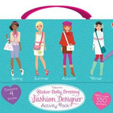 Usborne Sticker Dolly Dressing Fashion Designer Activity Pack – 4 Mini Books with Carry Case | Spring, Summer, Autumn & Winter