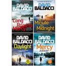 David Baldacci Atlee Pine Series 4 Books Collection Set (Long Road to Mercy, A Minute to Midnight, Daylight, Mercy)