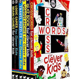 Brain Games Clever Kids 6-Book Collection | Fun & Educational Activity Books – Crosswords, Quiz Book, Word Searches, Travel Puzzles & Brain Teasers