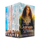 Glenda Young 6 Books Collection Set (The Paper Mill Girl, Belle of the Back Streets, The Tuppenny Child, Pearl of Pit Lane, The Girl with the Scarlet Ribbon, The Miner's Lass)