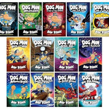 Dog Man 1-13 Collection by Dav Pilkey 13 Books Set (Dog Man: Big Jim Begins, The Scarlet Shedder, Twenty Thousand Fleas Under the Sea, Mothering Heights, Grime and Punishment and 8 More...)