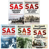 Damien Lewis 5 Books Collection Set (SAS Bravo Three Zero, SAS Brothers in Arms, SAS Daggers Drawn, SAS Shadow Raiders, SAS Italian Job)