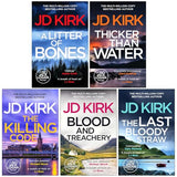 DCI Logan Crime Thrillers Series 1-5 Books Collection Set By JD Kirk (A Litter of Bones, Thicker than Water, The Killing Code, Blood and Treachery and The Last Bloody Straw)