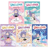 Unicornia Series 5 Books Collection Set By Ana Punset (Learning to Fly, A Magical Birthday, The Cupcake Contest, The Dance Show and The Frozen Palace)