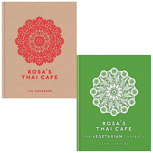 Rosa's Thai Cafe Collection 2 Books Set By Saiphin Moore (The Cookbook & The Vegetarian Cookbook)