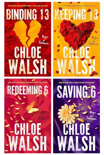 Boys of Tommen Series By Chloe Walsh 4 Books Collection Set (Binding 13, Keeping 13, Saving 6 & Redeeming 6)