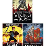 Viking Boy Series by Tony Bradman Series Illustrated 3 Books Collection Set (Viking Boy, Anglo-Saxon Boy and Roman Boy) | Paperback