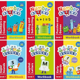 Numberblocks and Alphablocks Level 1 Collection 6 Workbooks Set With Stickers (Numberblocks Numbers and Counting, Adding and Subtracting, Puzzles and ... More) (Numberblocks and Alphablocks Workbooks)