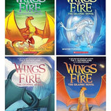 Wings of Fire Series Book 5-8 By Tui T. Sutherland Graphic Novel 4 Books Collection (The Brightest Night, Moon Rising, Winter Turning and Escaping Peril)