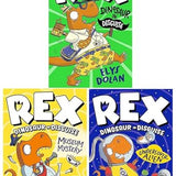 Rex Dinosaur In Disguise Series Illustrated 3 Books Collection Set (Rex Dinosaur In Disguise, Undercover Alien and Museum Mystery) | Paperback