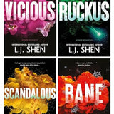 Sinners of Saint Series by L.J. Shen 4 Books Collection Set (Vicious, Ruckus, Scandalous and Bane) | Paperback