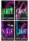 Madison Kate Series 4 Books Collection Set By Tate James (Hate, Liar, Fake & Kate)