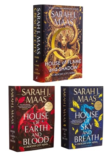 Crescent City Series by Sarah J. Maas 3 Books Collection Set [House of Sky and Breath, House of Earth and Blood, House of Flame and Shadow]