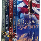 Julian Stockwin Kydd Series 4 Books Collection Set (Quarterdeck, Tenacious, Treachery, Invasion)