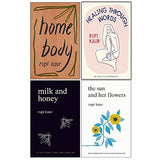 Rupi Kaur Collection 4 Books Set (Home Body, Milk and Honey, The Sun and Her Flowers & Healing Through Words[Hardcover])