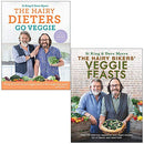 The Hairy Dieters Go Veggie & The Hairy Bikers Veggie Feasts By Hairy Bikers 2 Books Collection Set