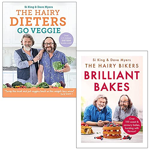 Hairy Bikers Collection 2 Books Set (The Hairy Dieters Go Veggie & [Hardcover] Brilliant Bakes)