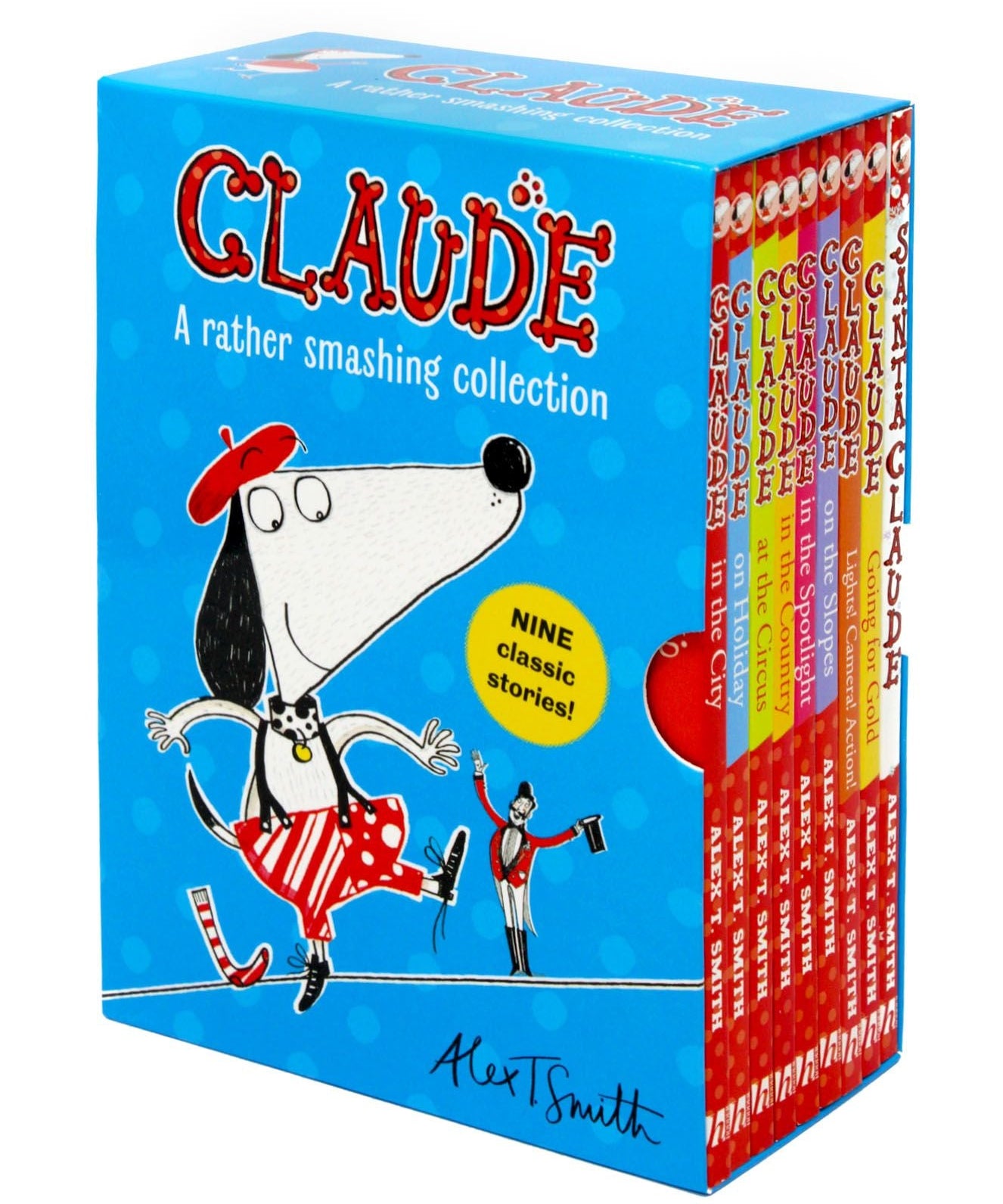 Photo of Claude A Rather Smashing Collection 9 Books Box Set by Alex T. Smith on a White Background