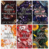 Monsters and Muses Series 6 Books Collection Set By Sav R. Miller (Promises and Pomegranates, Vipers and Virtuosos, Oaths and Omissions, Arrows and Apologies, Souls and Sorrows and Liars and Liaisons)
