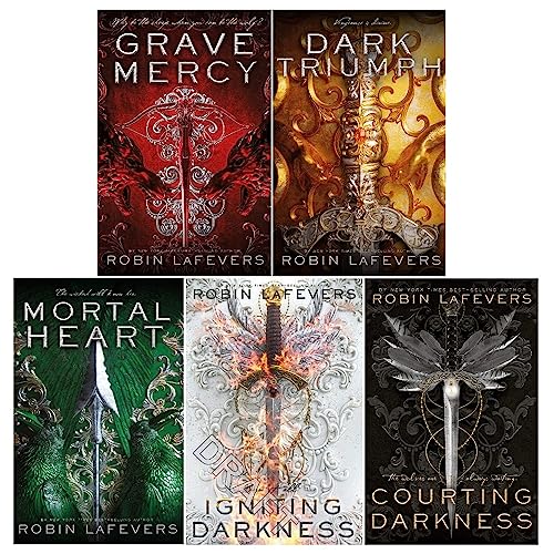 Robin LaFevers His Fair Assassin & Courting Darkness Series 5 Books Collection Set (Grave Mercy, Dark Triumph, Mortal Heart, Courting Darkness, Igniting Darkness)