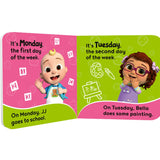 Cocomelon Little Learners Pocket Library 12 Board Books Collection Set (Animals, Fruit And Vegetables, Weather, Days of the Week, Family Time and More)