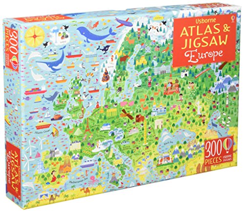 Usborne Atlas and Jigsaw Europe By Jonathan Melmoth