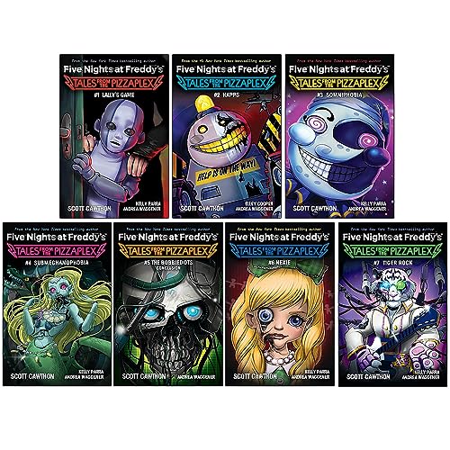 Five Nights at Freddy's: Tales from the Pizzaplex Series 7 Books Collection Set By Scott Cawthon (Lally's Game, Happs, Somniphobia & More!)