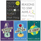 Matt Haig 5 Book Set Collection (The Possession of Mr Cave, The Humans, How to Stop Time, Reasons to stay alive, Noted on a Nervous Planet)