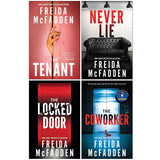 Freida McFadden Collection 4 Books Set (The Tenant, Never Lie, The Locked Door and The Coworker)