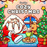 Cozy Christmas by Coco Wyo – Cute & Relaxing Christmas Colouring Book with 45 Festive Designs for Kids & Adults