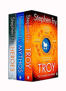 Stephen Fry Greek Myths Series Collection 3 Books Set (Troy, Heroes, Mythos)