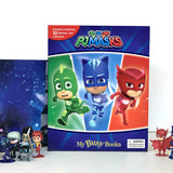 PJ Masks My Busy Book – Storybook with 10 Figurines & Playmat | Catboy, Gekko & Owlette | Interactive Read & Play Set for Kids 3+