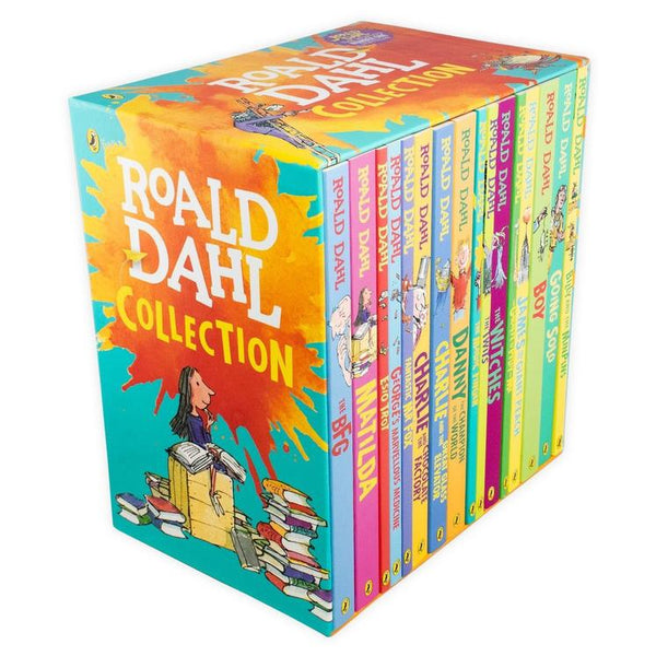 Roald Dahl Collection 16 Books Set - Charlie chocolate factory, BFG, Matilda, The Witches, The Twits - Paperback Age 8+  adventure stories for kids