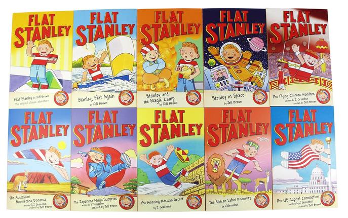 Flat Stanley Adventure Series Collection 10 Books Set Jeff Brown