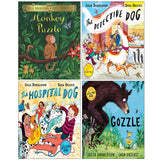 Julia Donaldson 4 Books Collection Set (Monkey Puzzle, Gozzle, The Hospital Dog, The Detective Dog) | Paperback