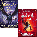 Skandar Series 2 Books Collection Set By A.F. Steadman (Skandar and the Spirit War and World of Skandar The First Unicorn Rider)